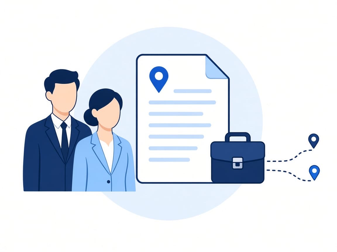 Illustration of process agents receiving legal documents